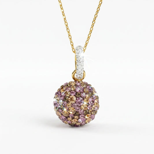 Elegant Dome Pendant with Crystals from Europe