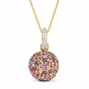 Elegant Dome Pendant with Crystals from Europe