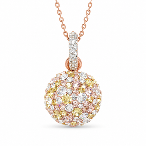 Elegant Dome Pendant with Crystals from Europe