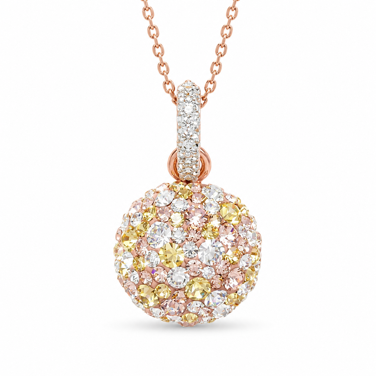 Elegant Dome Pendant with Crystals from Europe
