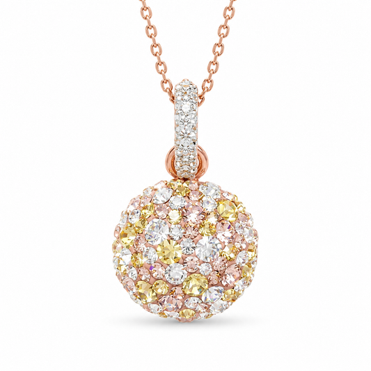 Elegant Dome Pendant with Crystals from Europe
