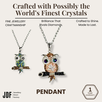 Owl Pendant with Crystal From Europe