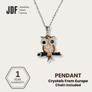 Owl Pendant with Crystal From Europe