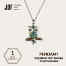 Owl Pendant with Crystal From Europe