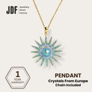 Pearl Sunburst Pendant with Crystal From Europe