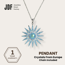 Pearl Sunburst Pendant with Crystal From Europe