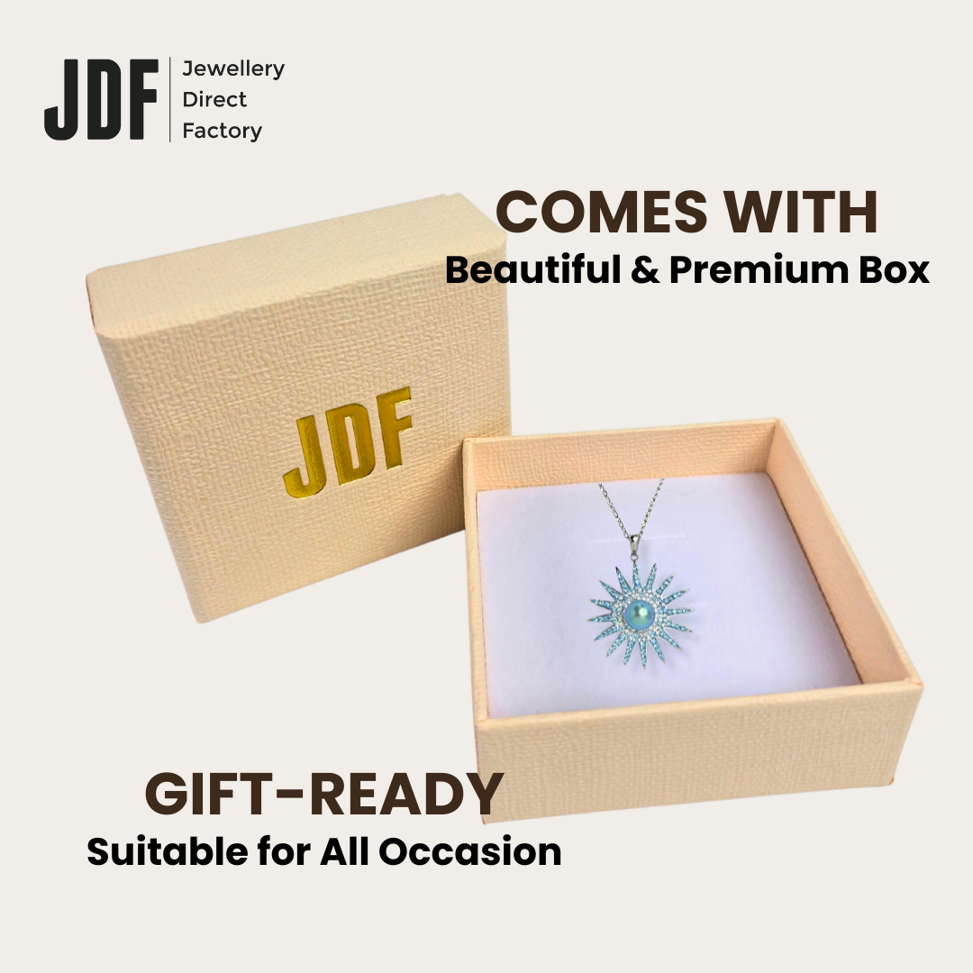 Pearl Sunburst Pendant with Crystal From Europe