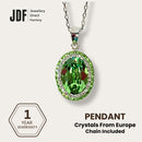 Classic Oval Pendant with European Crystals