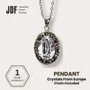 Classic Oval Pendant with European Crystals