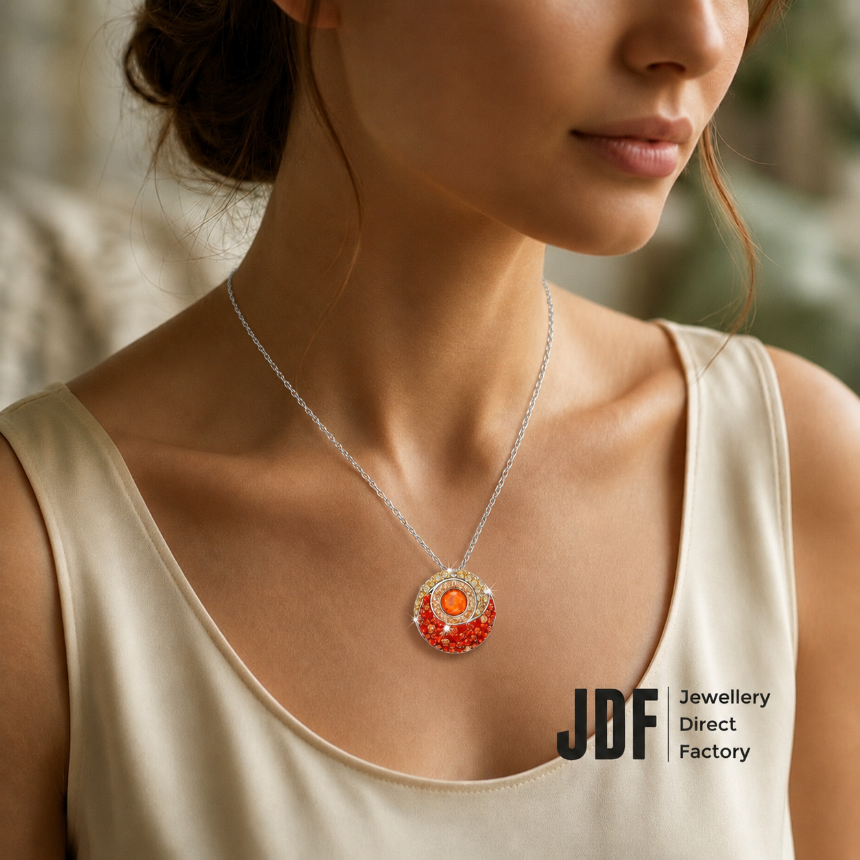 Energy Round Pendant Cum Brooch