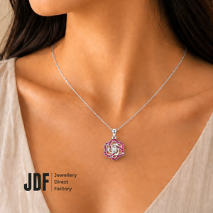 Rose Knot Pendant with Crystal From Europe