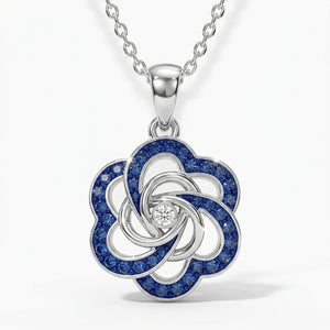 Rose Knot Pendant with Crystal From Europe