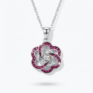 Rose Knot Pendant with Crystal From Europe