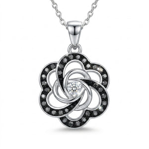 Rose Knot Pendant with Crystal From Europe