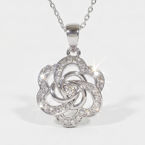 Rose Knot Pendant with Crystal From Europe