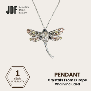 Dragonfly Pendant with Crystal From Europe