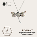 Dragonfly Pendant with Crystal From Europe
