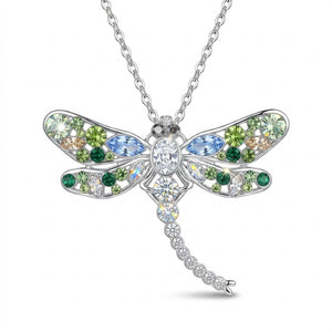 Dragonfly Pendant with Crystal From Europe