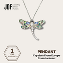Dragonfly Pendant with Crystal From Europe