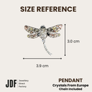 Dragonfly Pendant with Crystal From Europe