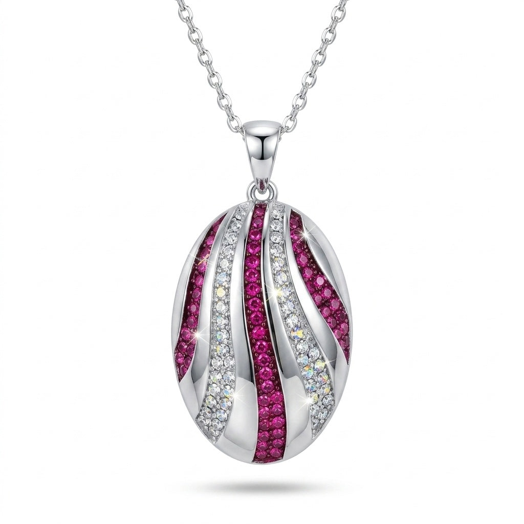 Atlantic Wave Pendant with Crystal From Europe