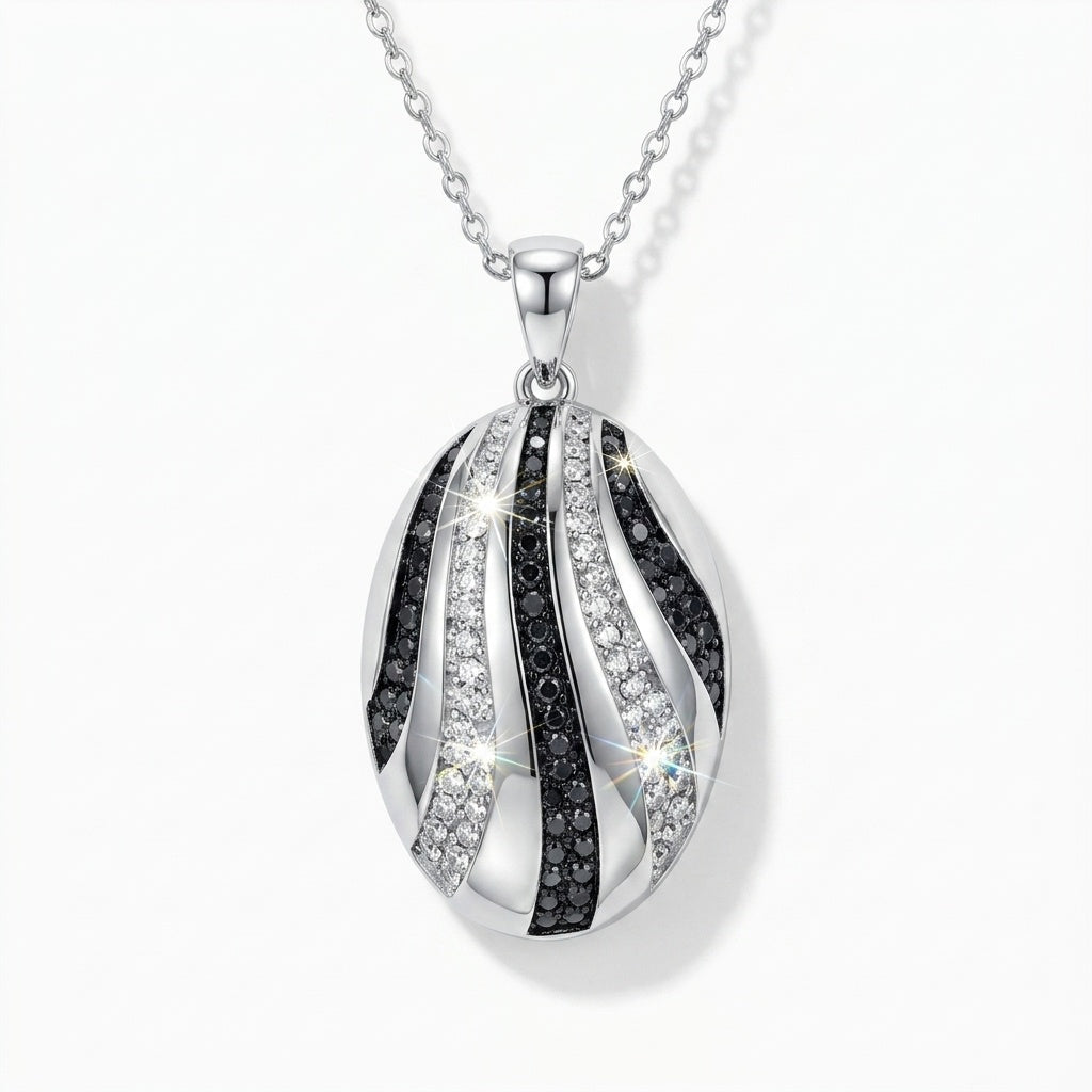 Atlantic Wave Pendant with Crystal From Europe