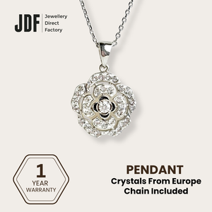 Camelia Pendant with Crystal From Europe