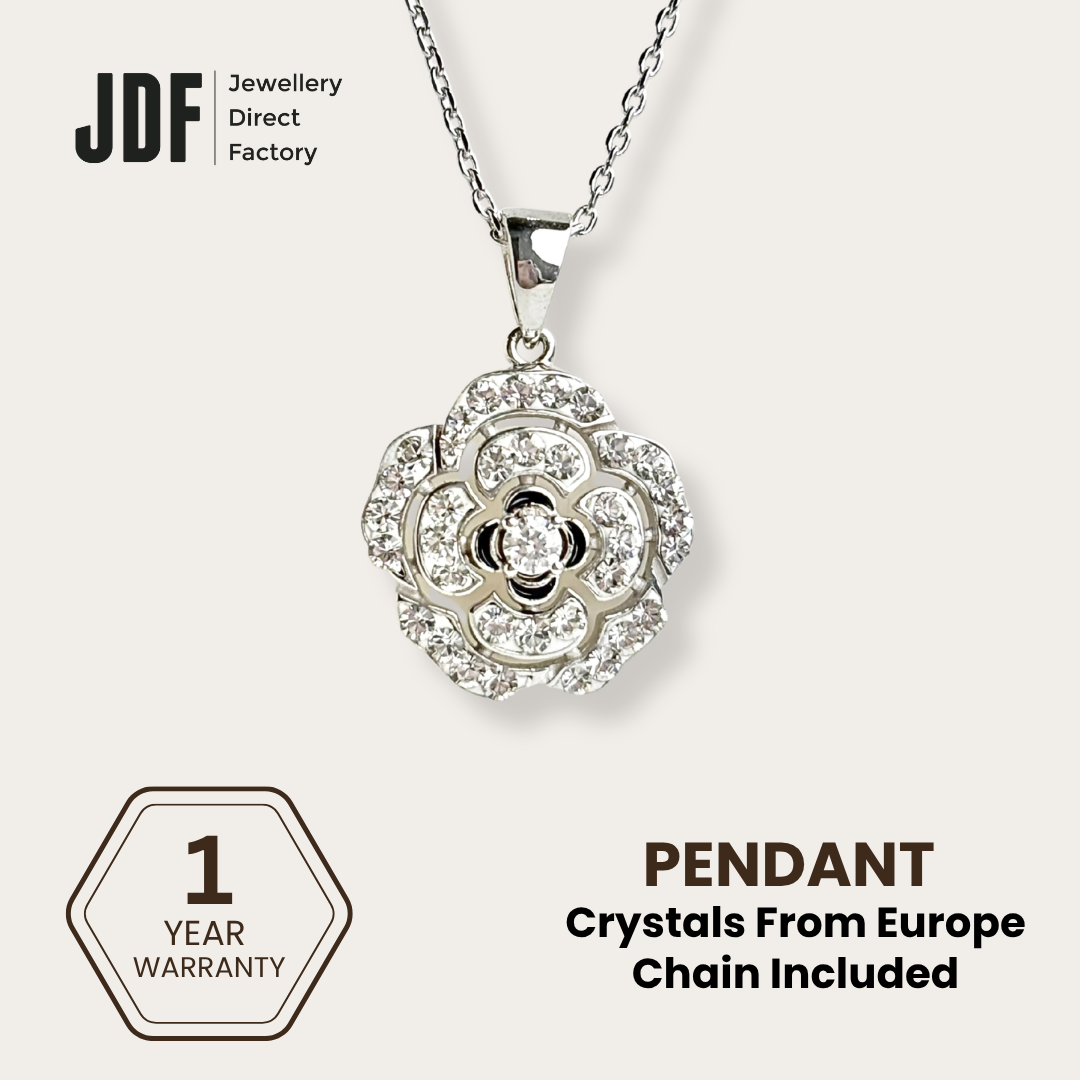 Camelia Pendant with Crystal From Europe