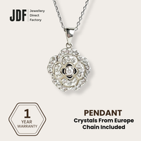 Camelia Pendant with Crystal From Europe