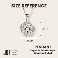 Camelia Pendant with Crystal From Europe