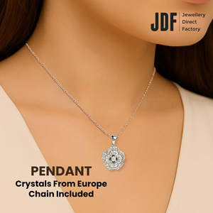 Camelia Pendant with Crystal From Europe