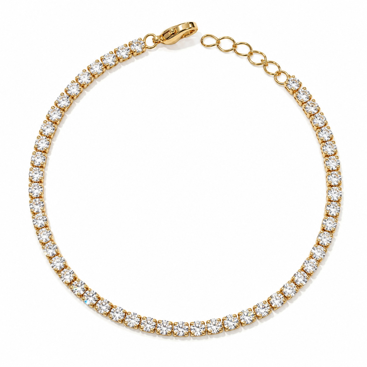 Dainty Tennis Bracelet with Cubic Zirconia