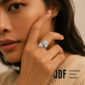 Double Lollipop Ring with Crystals from Europe