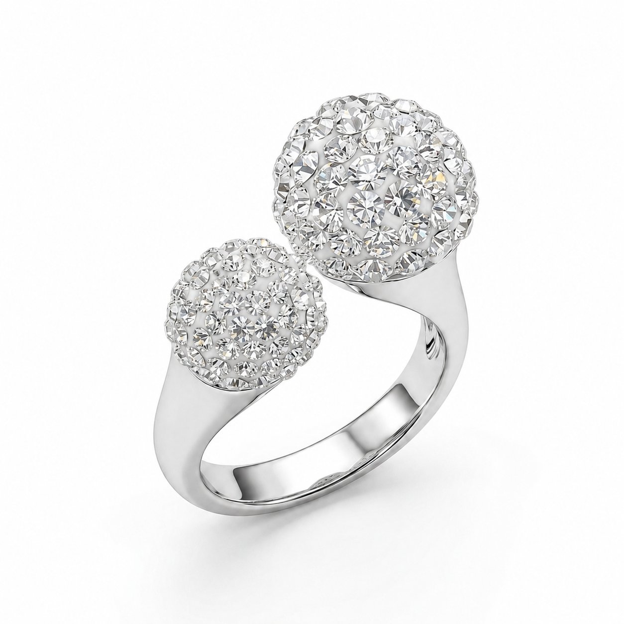 Double Lollipop Ring with Crystals from Europe