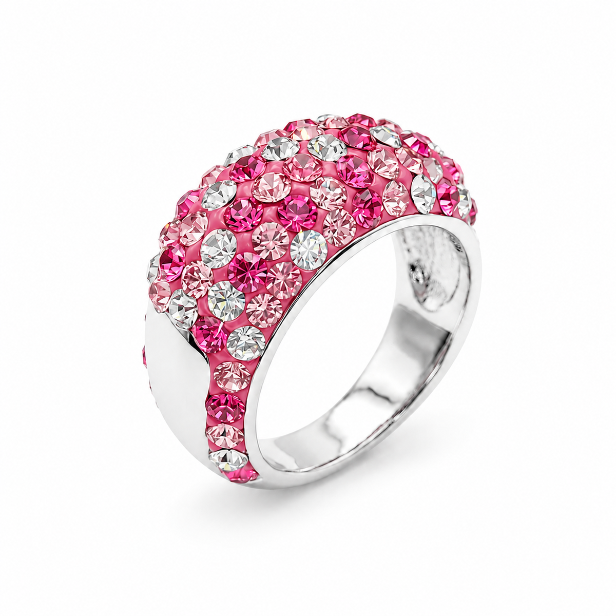 Slim Ring Embellished with Crystals from Europe