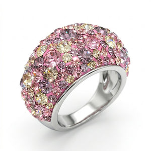 Exclusive Wide Band Ring with Crystals from Europe