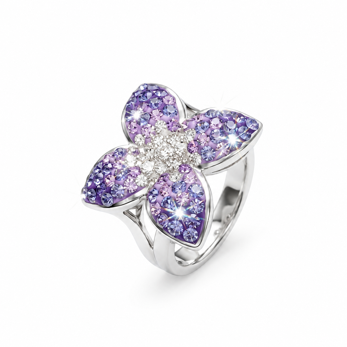 Queen Butterfly Ring with Crystals from Europe