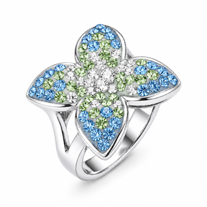 Queen Butterfly Ring with Crystals from Europe