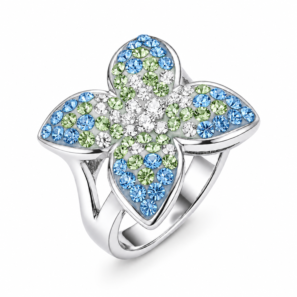 Queen Butterfly Ring with Crystals from Europe