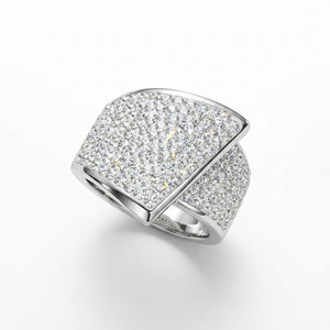 Unique Design Ring with Crystals from Europe
