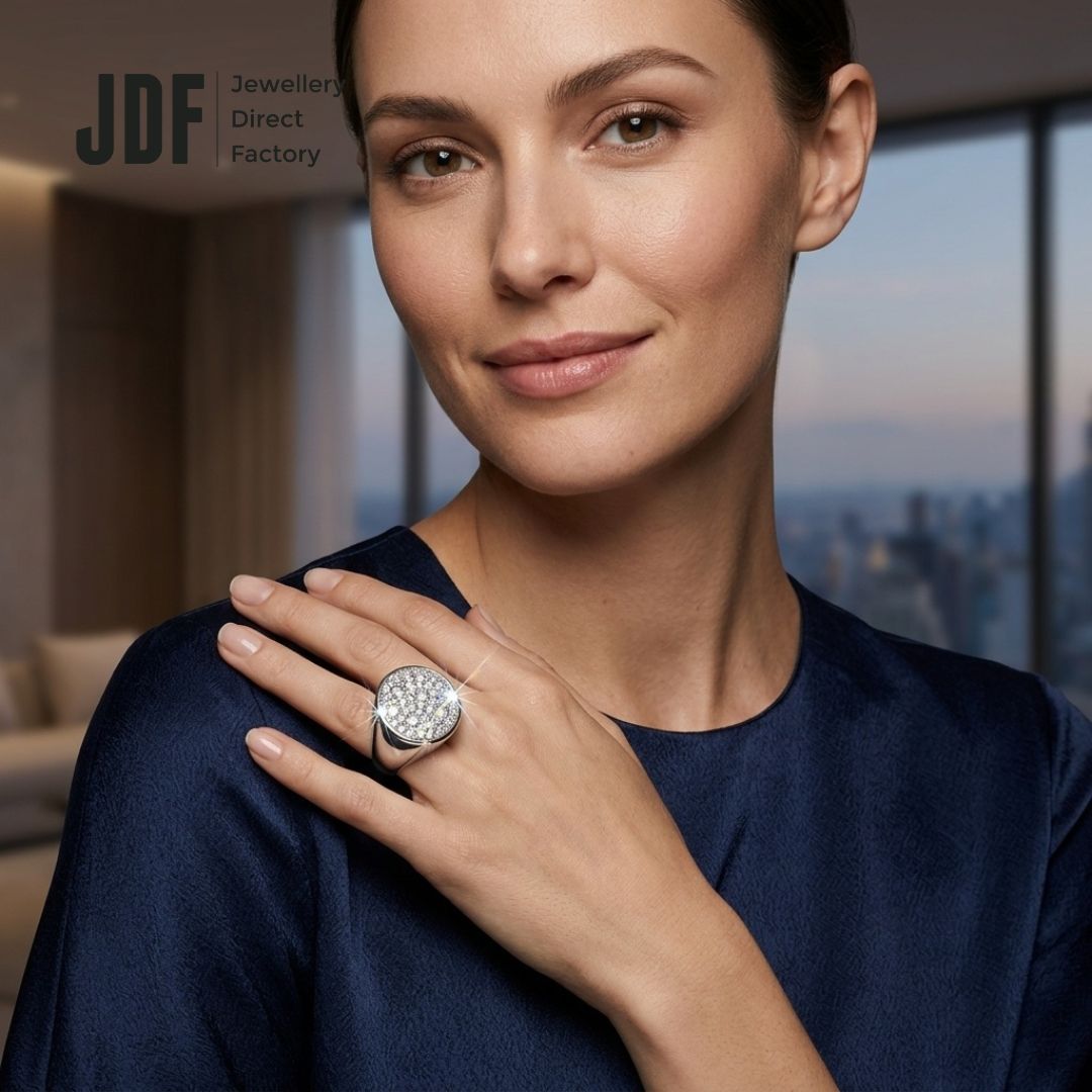 Infinity Shine Crystal Ring with Crystals from Europe