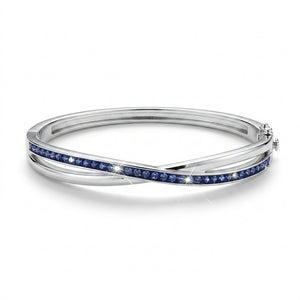 Grace Hinge Bangle with European Crystals