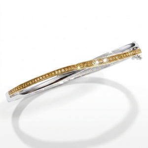 Grace Hinge Bangle with European Crystals