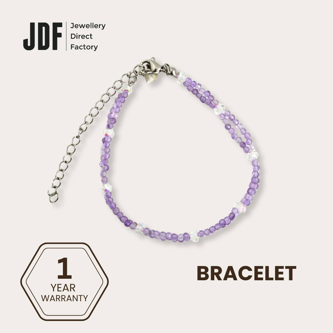 Energy Double Row Natural Semi Crystal Bracelet