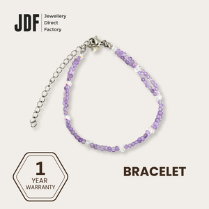 Energy Double Row Natural Semi Crystal Bracelet