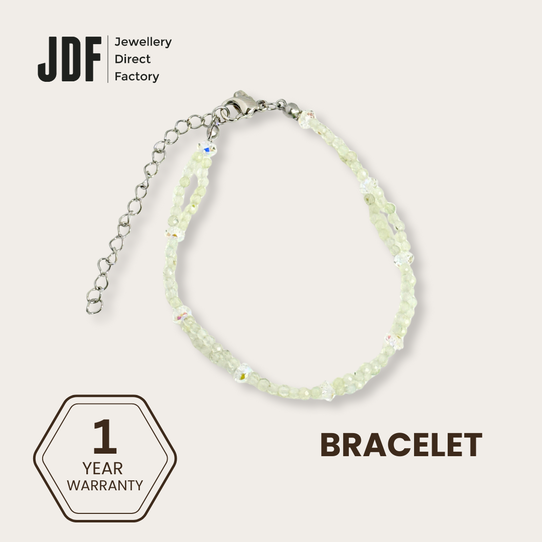 Energy Double Row Natural Semi Crystal Bracelet