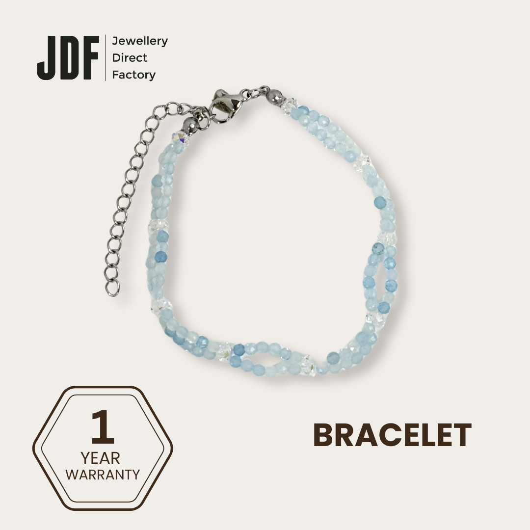 Energy Double Row Natural Semi Crystal Bracelet