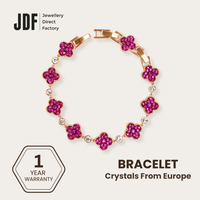 Clover Bracelet with Crystal From Europe