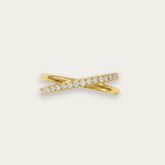 The Xandra Criss-Cross 18k Ring