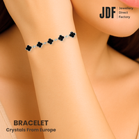 Clover Bracelet with Crystal From Europe
